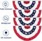 3x6 Ft American Bunting Flags with Grommets&Zip Ties, 4th Fourth of July Decorations Outdoor USA Patriotic Pleated Fan Banner, Red White and Blue Decor for Memorial Veterans Day(Set of 4)